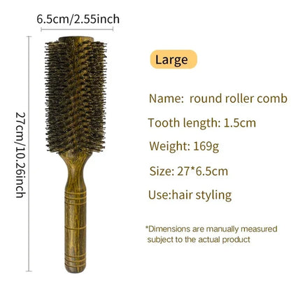 Professional Boar Bristle round Hair Brush 