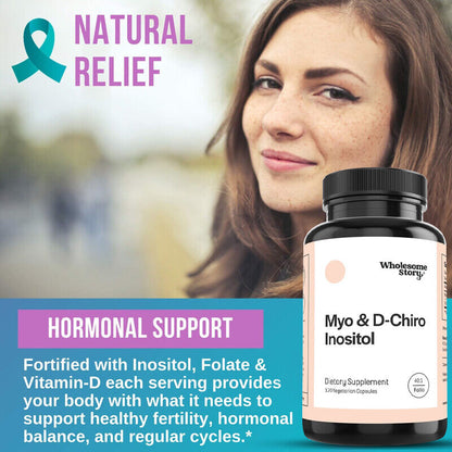 Wholesome Story Myo & D-Chiro Inositol - Equilibrio Hormonal Y Ovario Saludable