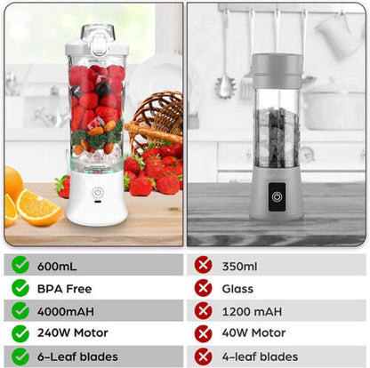 Personal Blender Smoothie Juice Shakes Mixer Portable Bottle 600ML Bpa-Free New