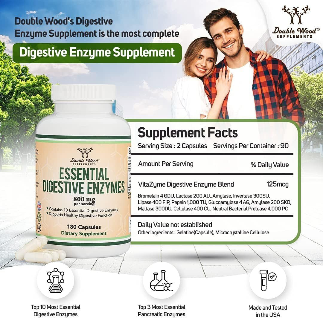 Digestive Enzymes - 800Mg Blend of All 10 Most Essential Digestive and Pancreati