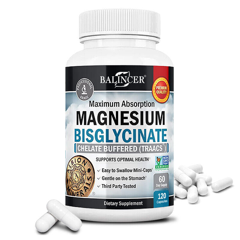 Magnesium Bisglycinate - Maximum Absorption - Promotes Muscle & Joint Health