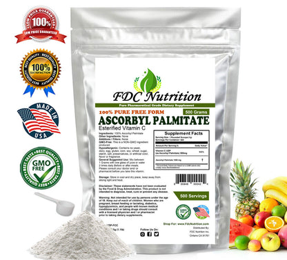 Ascorbyl Palmitate (Vitamin C Ester) 100% Pure Powder 500 Grams Each