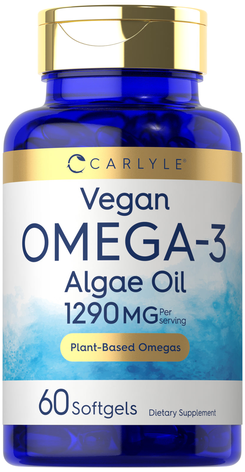 Omega 3 Supplement Vegan | 60 Softgels | from Algae Oil | by Carlyle