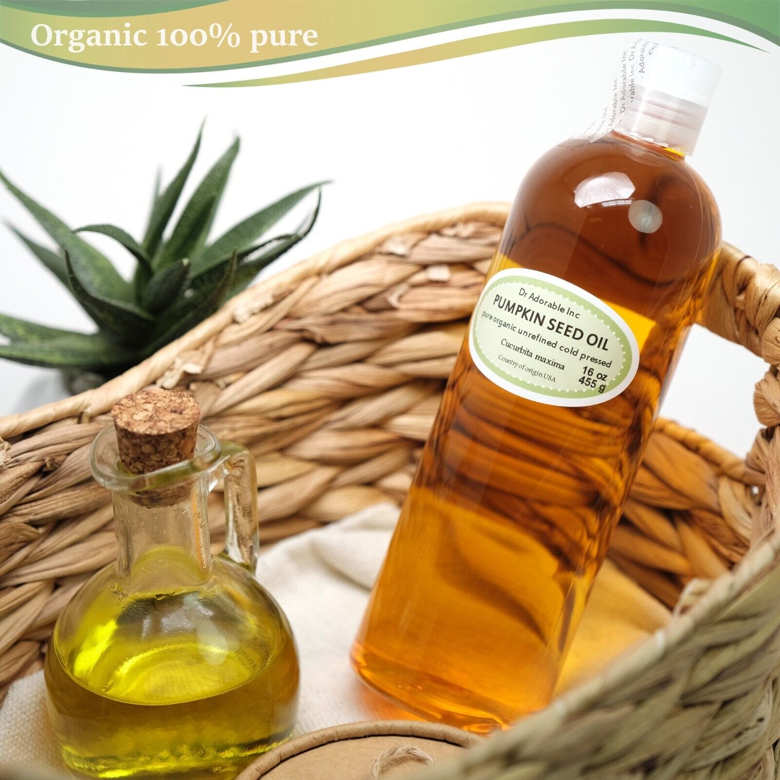 Unrefined Pumpkin Seed Oil 100% Pure 2Oz 4Oz 8Oz 12Oz 16Oz up to Gallon Organic