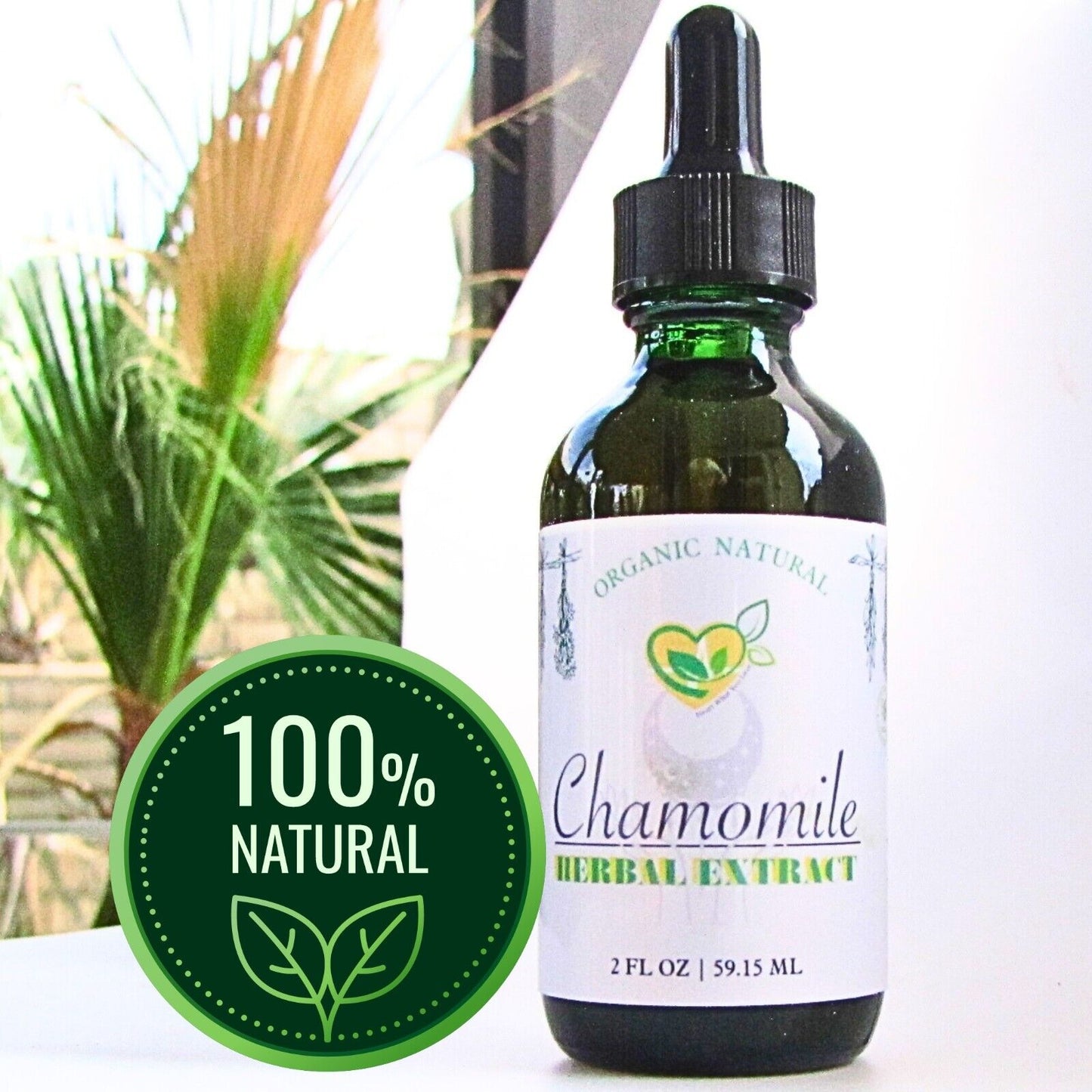 Chamomile Extract Non-Alcohol Tincture Organic Liquid Herbal Drops Plantbase 2Oz