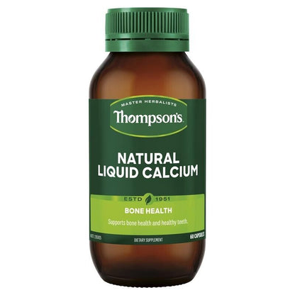 New Thompson'S Natural Liquid Calcium 60 Capsules Thompsons Bone Health