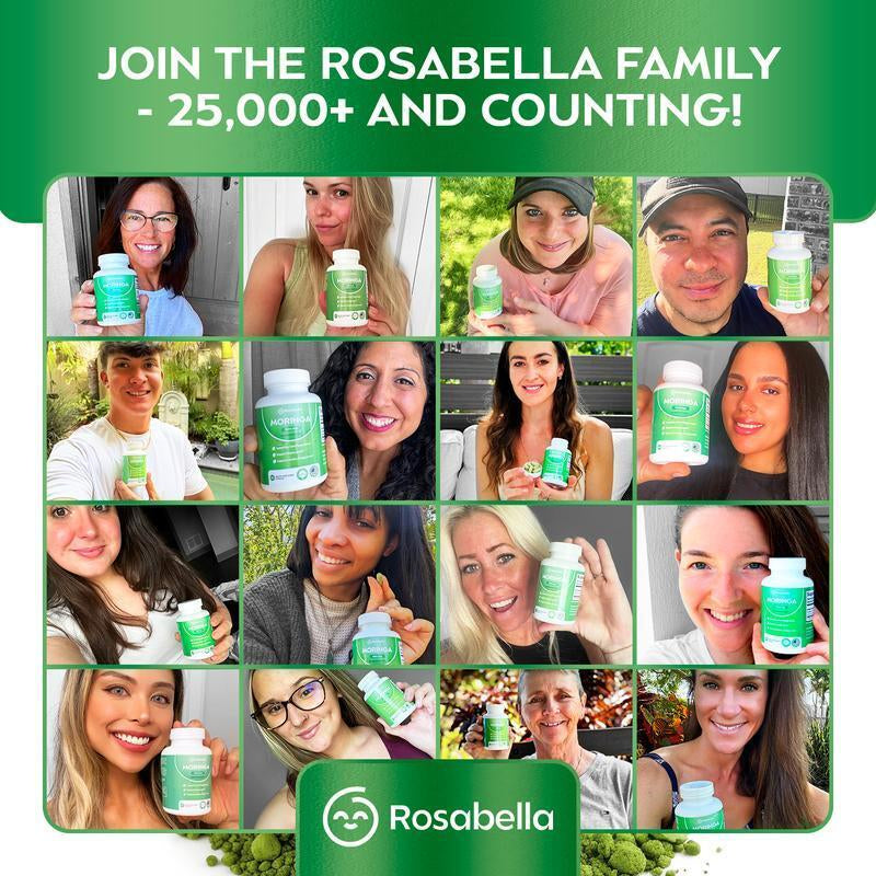 Rosabella Moringa Capsules for Immune Support, Gut Health & Vitamins