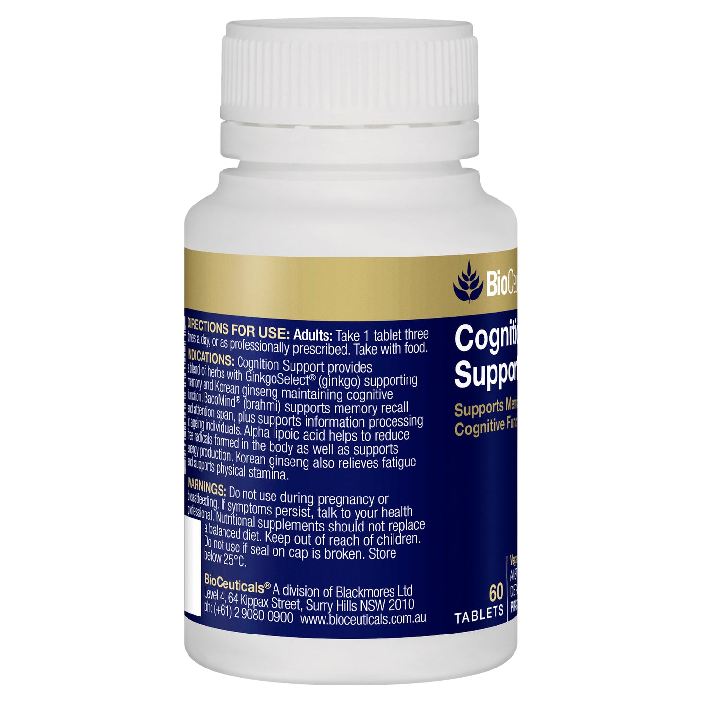 Bioceuticals Cognition Support 60 Tablets