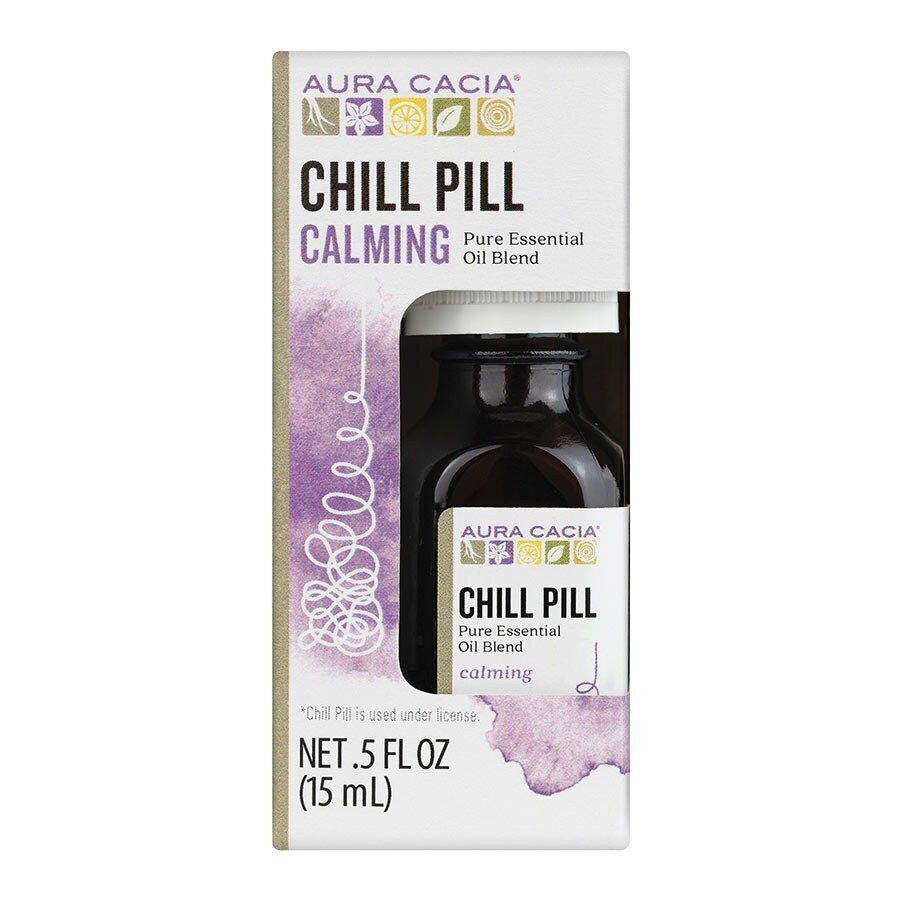 Aura Cacia Essential Oil Blend Chill Pill 0.5 Fl Oz Oil