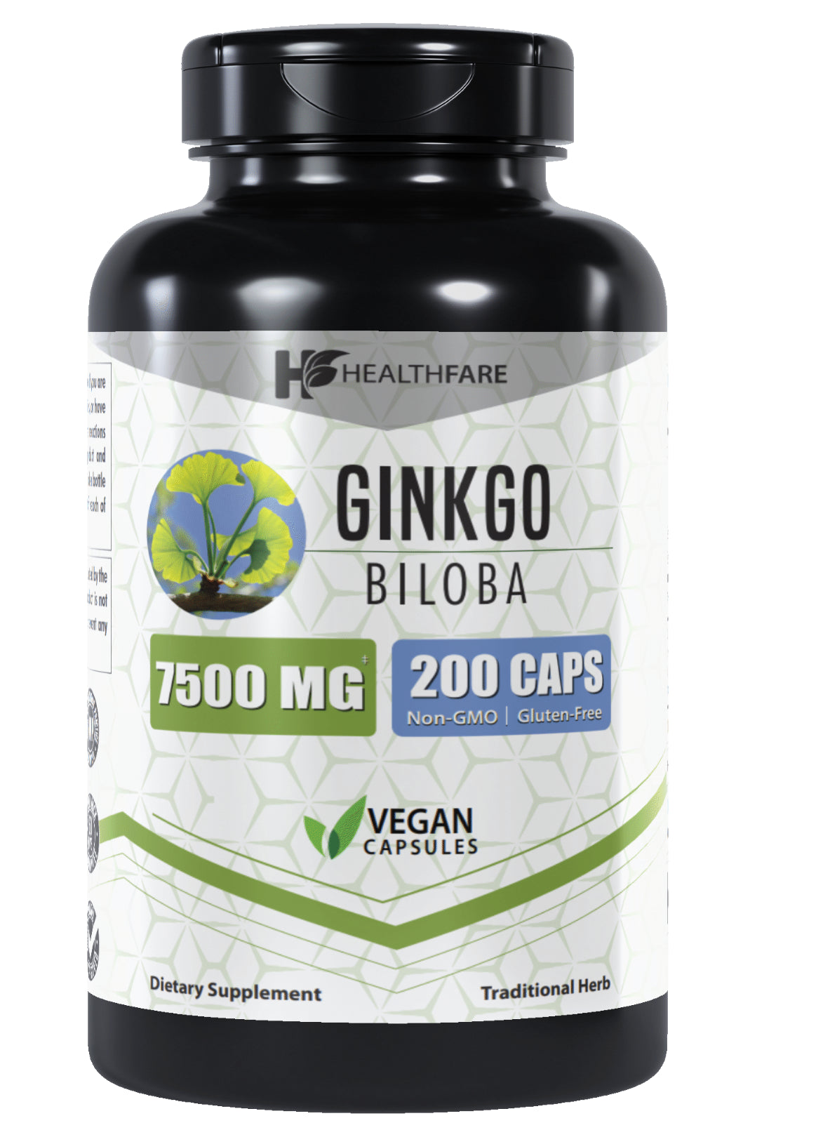 Ginkgo Biloba 7500Mg 200 Capsules Vitamin C Cognitive Enhance