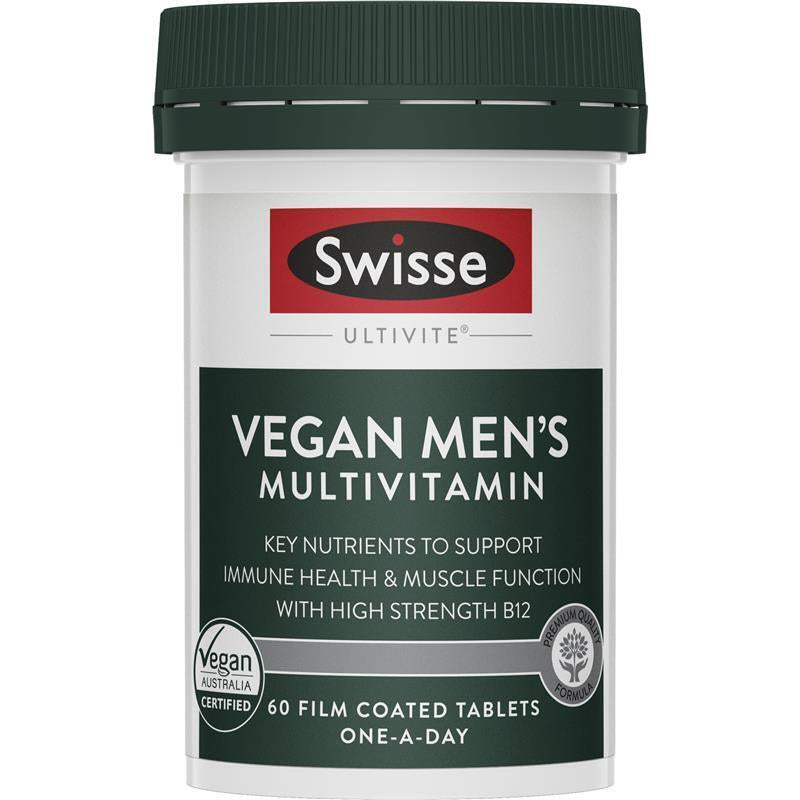 Swisse Vegan Mens Ultivite 60 Tablets