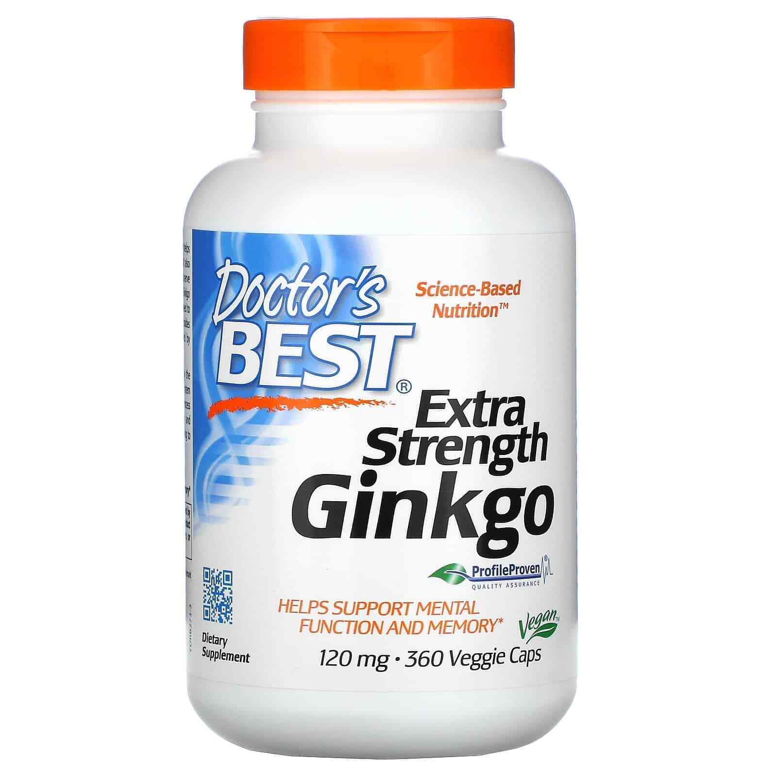 Doctor'S Best Extra Strength Ginkgo 120Mg (Ginkgo Biloba) 120 / 360 Capsules