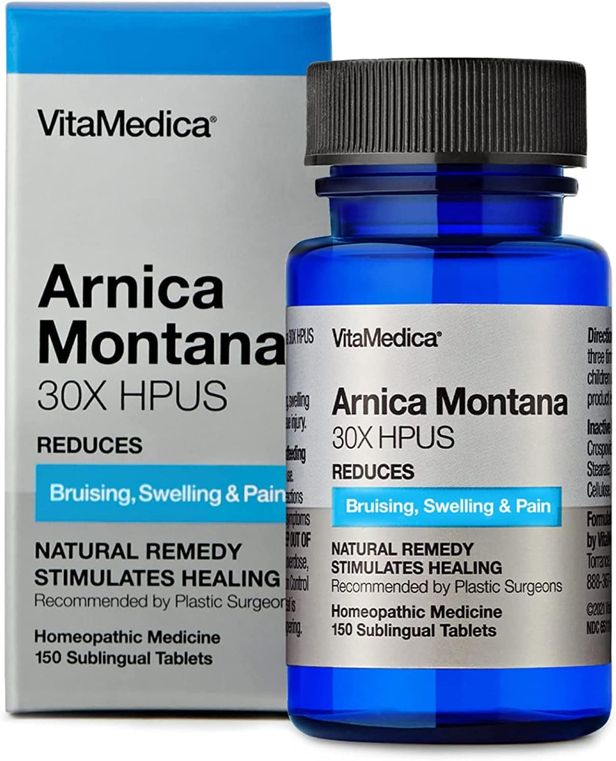 Vitamedica Arnica Montana 30X Homeopathic Tablets for Bruising Pain and Swelling