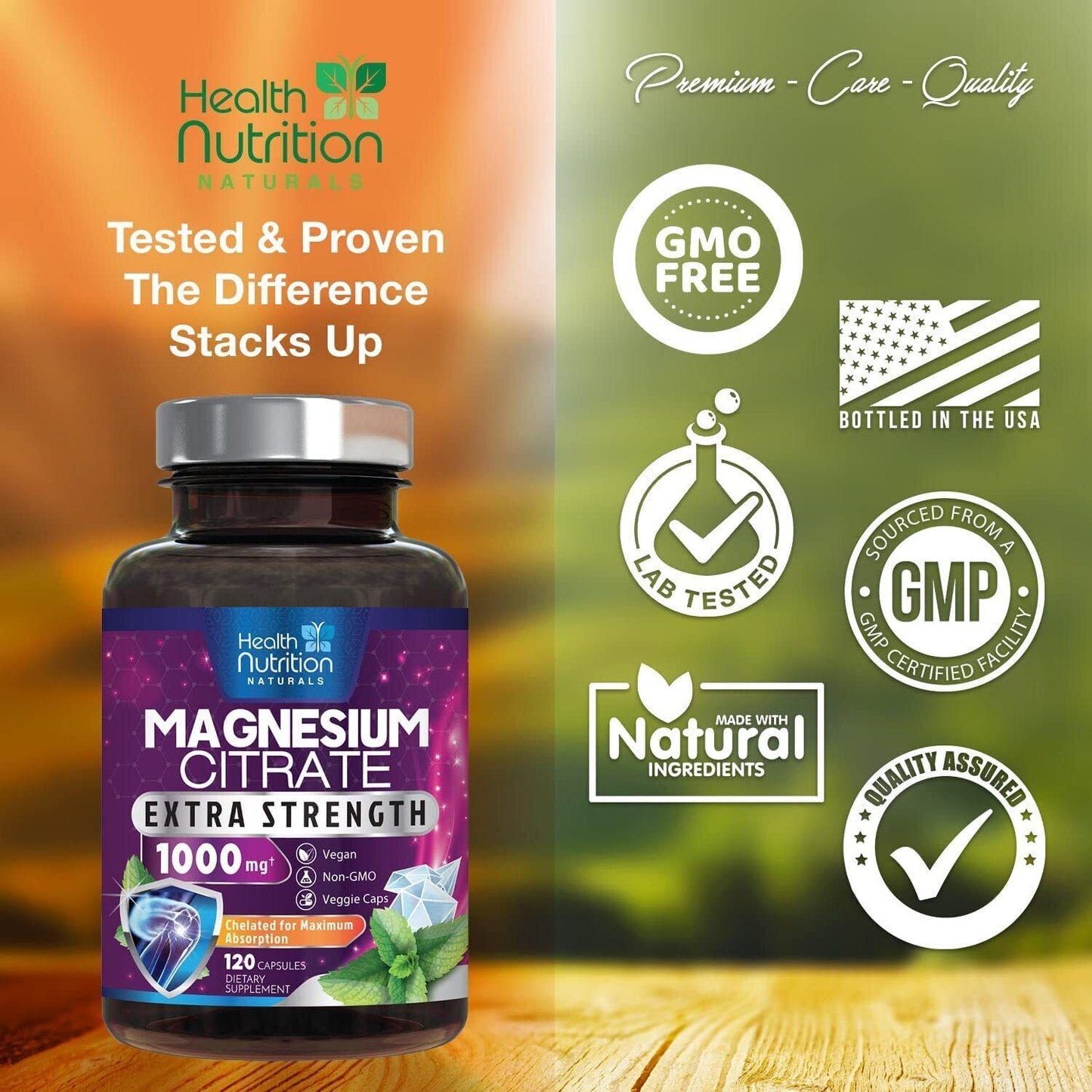 Magnesium Citrate Capsules 1000Mg per Serving - Highest Potency Capsules