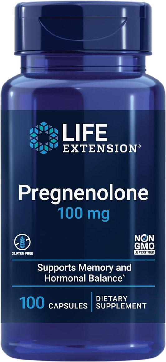 Life Extension Pregnenolone - Hormone Balance Supplement 100 Capsules