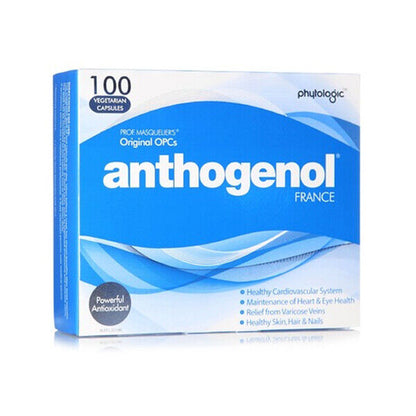 2 X Anthogenol 100 Vegetarian Capsules with MASQUELIER’S Original Opcs