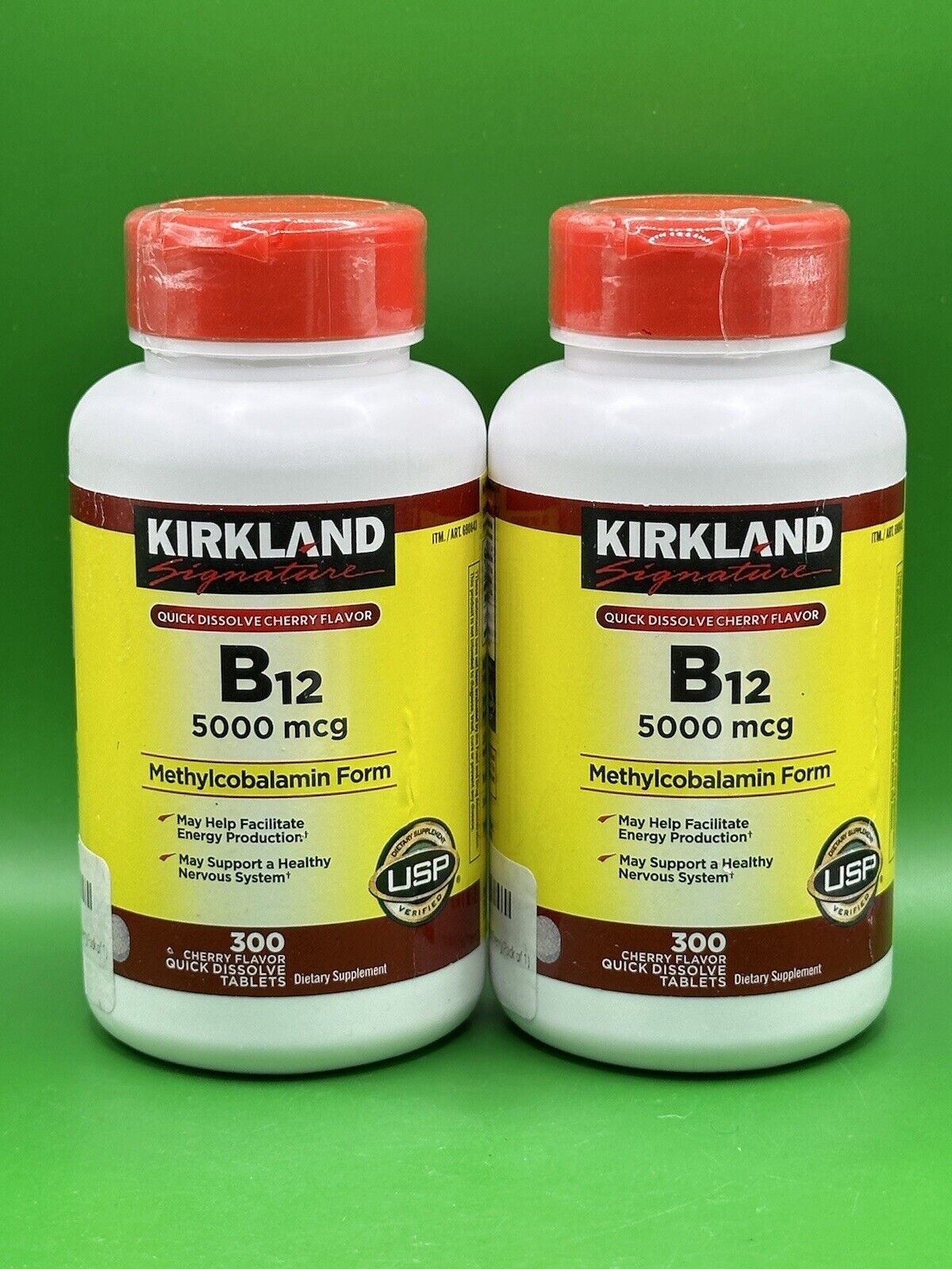 2X Kirkland Signature Quick Dissolve B-12 5000 Mcg., 300 Tablets - EXP: 05/2025