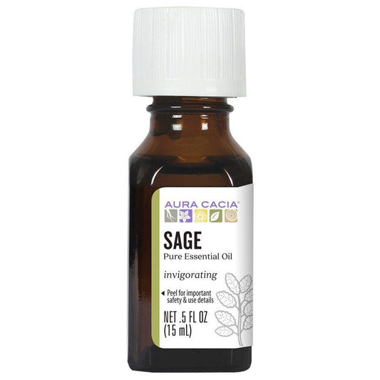 Aura Cacia Sage Essential Oil 0.5 Oz Oil