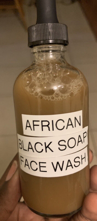 African Black Soap Acne Face Wash 4Oz Bottle