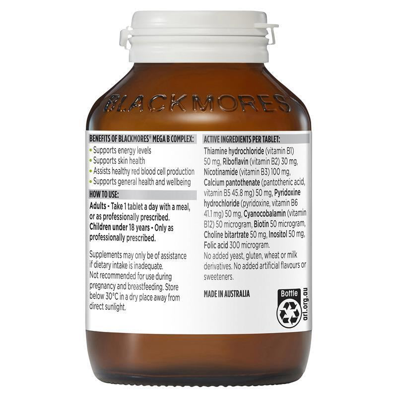 Blackmores Mega B Complex 200 Tablets