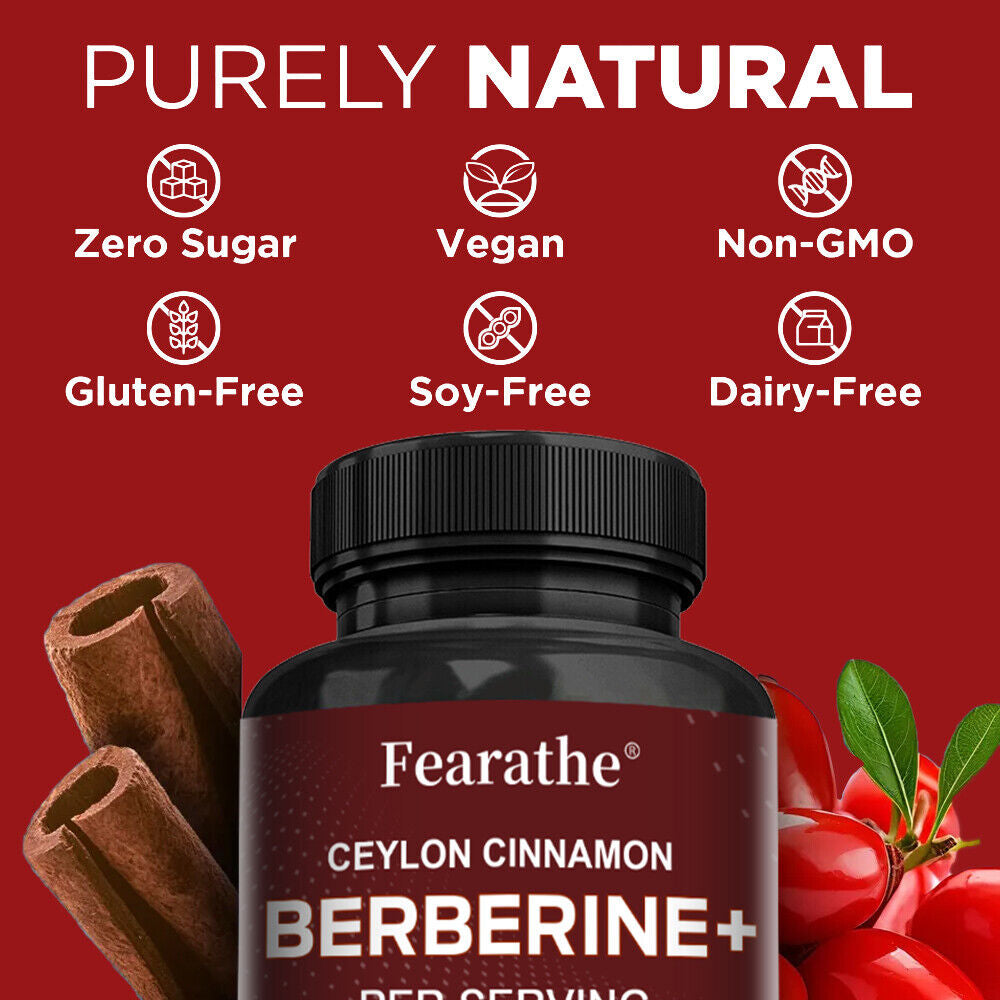 Berberine Supplement 1200Mg per Serving High Absorption Heart Health Support