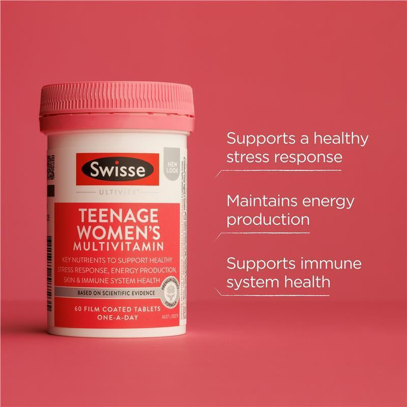 Swisse Teenage Ultivite Women'S Multivitamin 60 Tablets