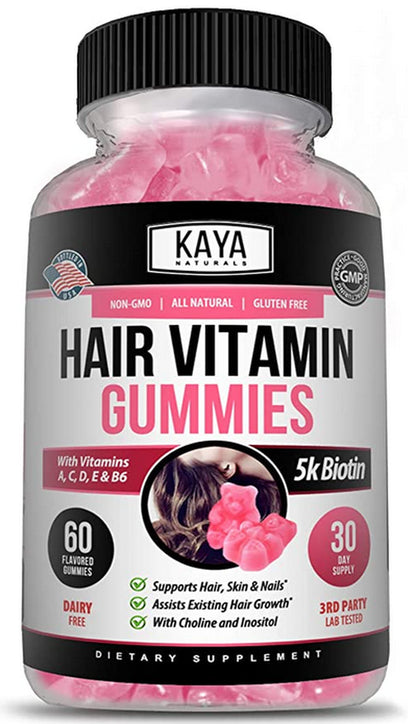 Hair Vitamin Gummies 60Ct, Fast & Strong Hair Growth