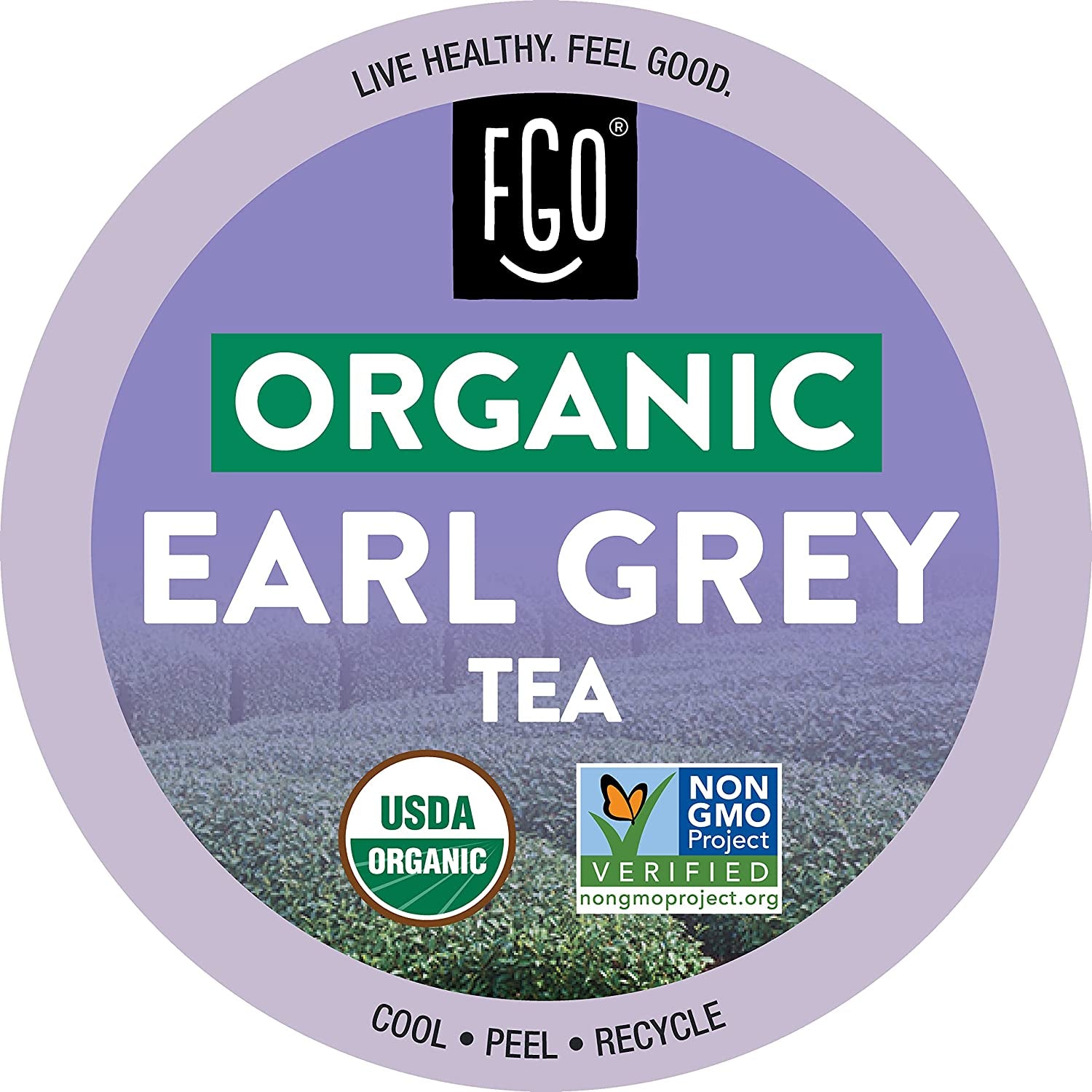 Organic Earl Grey Tea K-Cup Pods, 24 Pods by FGO - Keurig Compatible - Naturally