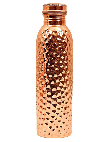 Hammered Pure Copper Water Bottle (1000 Ml / 1 L)