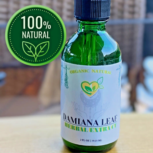 Damiana Extract Non-Alcohol Liquid Herbal Drops Natural Organic Plant-Base 2 OZ