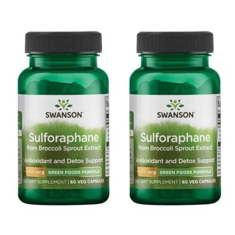 Swanson Sulforaphane from Broccoli Support Extract 400Mcg 2 X 60 Capsules, VEGE