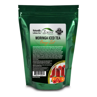 Iced Tea Moringa Orange Zest - the Perfect Nutritious Summery Treat 8Oz