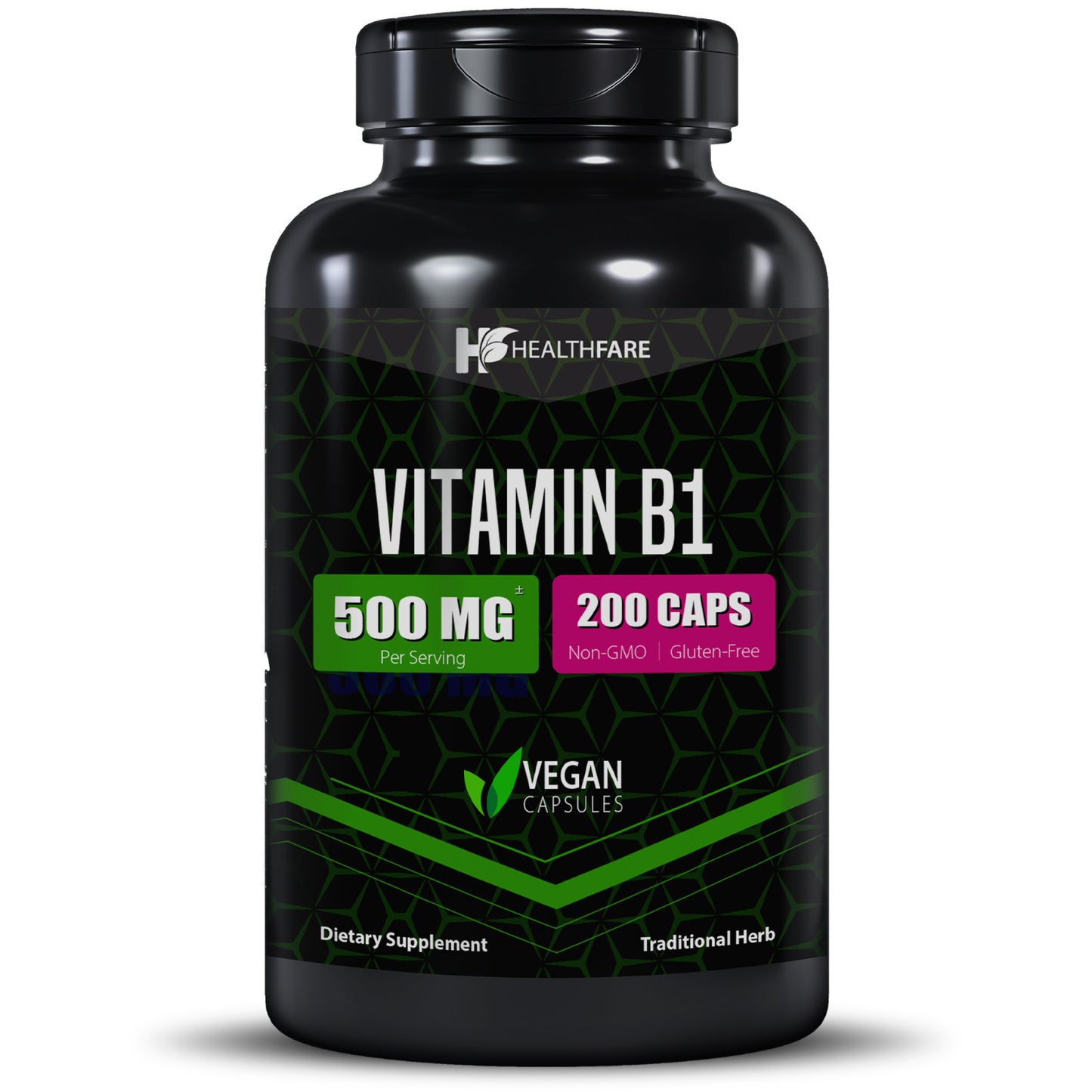 Vitamin B1 500Mg 200 Vegan Capsule Thiamine Supplement Overall Health