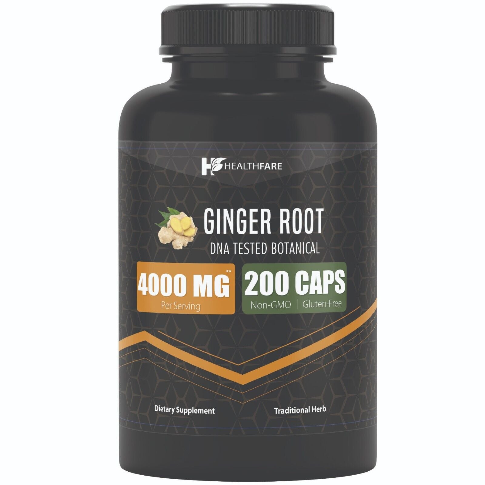 Ginger Root Capsules 4000Mg | 200 Pills | Highest Potency Supplement