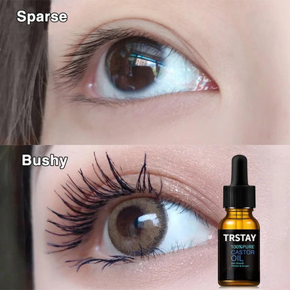 Eyelash Growth Serum Eyelash Hair Eyebrow Fast Growth Essential Oil Nourishing Enhanced Mascara Pure Castor Oil