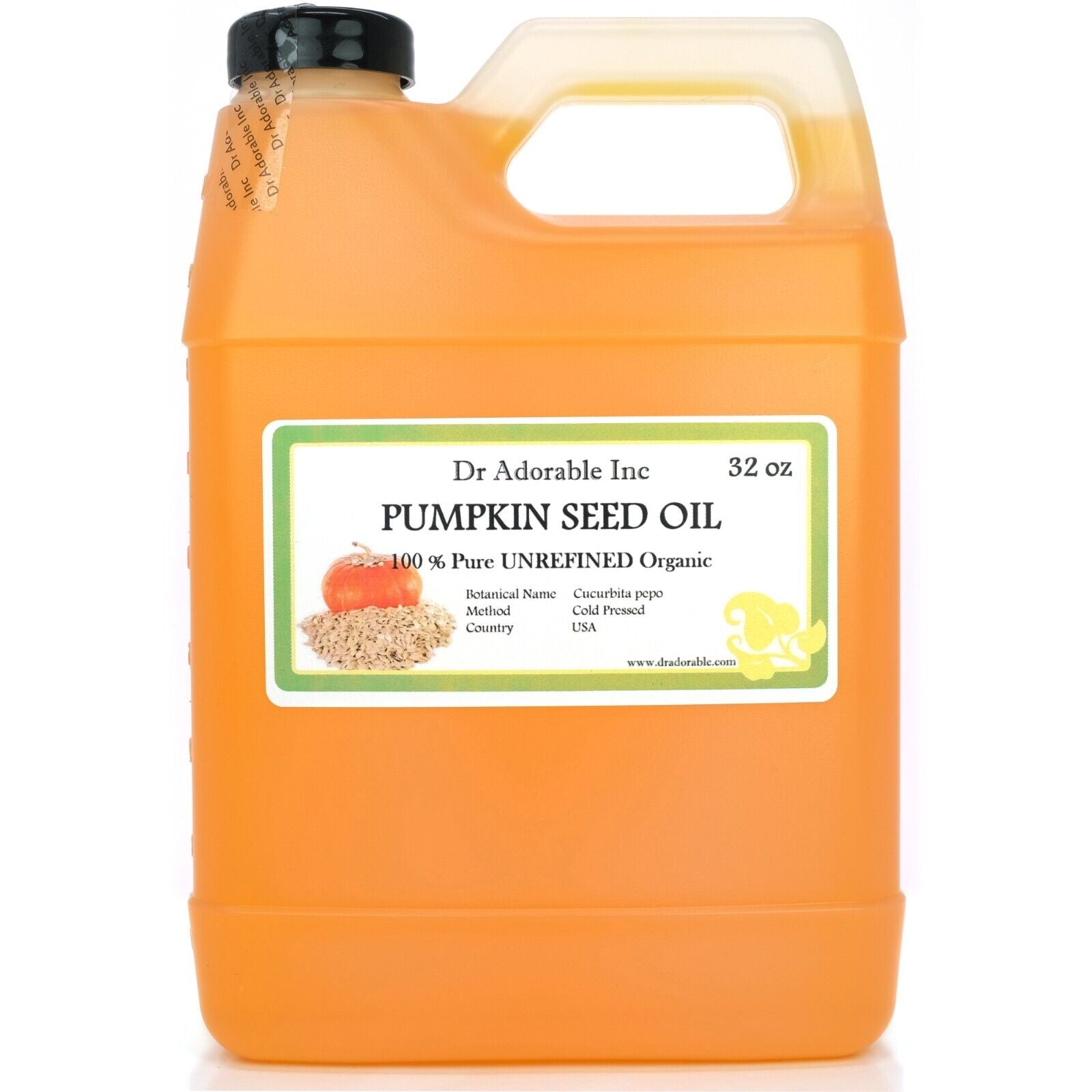 Unrefined Pumpkin Seed Oil 100% Pure 2Oz 4Oz 8Oz 12Oz 16Oz up to Gallon Organic