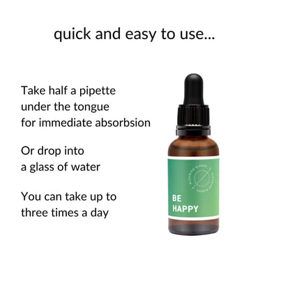 BE HAPPY Botanical Tincture Drops 30Ml - Alcohol Free