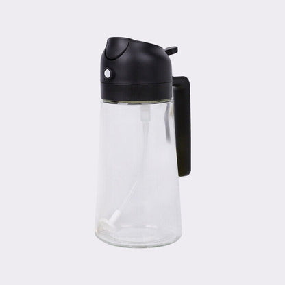 16Oz Olive Oil Dispenser Bottle 2 in 1 Sprayer Pourer Glass for Kitchen Cooking