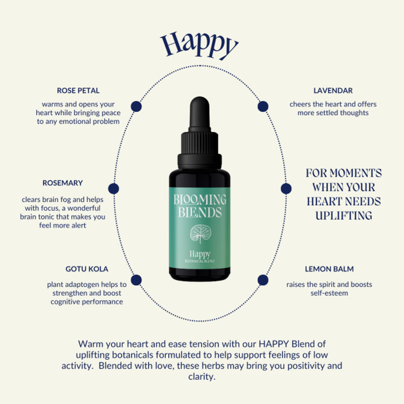 BE HAPPY Botanical Tincture Drops 30Ml - Alcohol Free