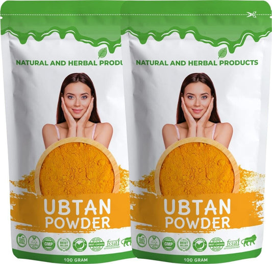 Combo Organic & Natural Ubtan Powder Sunnipindi Bath for Skin Care 100 Pack of 2