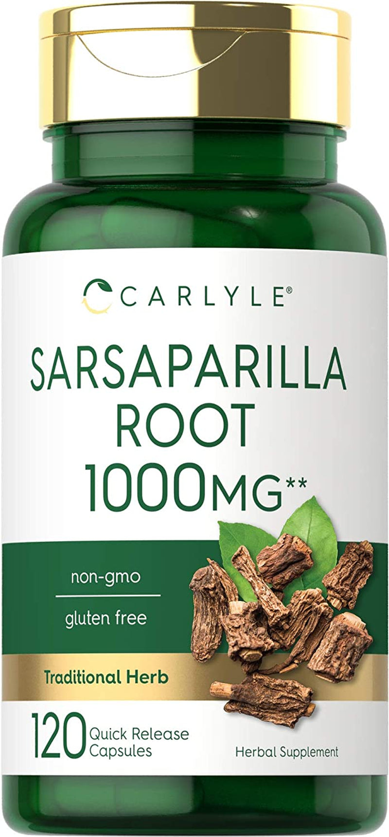 Carlyle Sarsaparilla Root Capsules 1000Mg | 120 Count | Non-Gmo, Gluten Free Sup