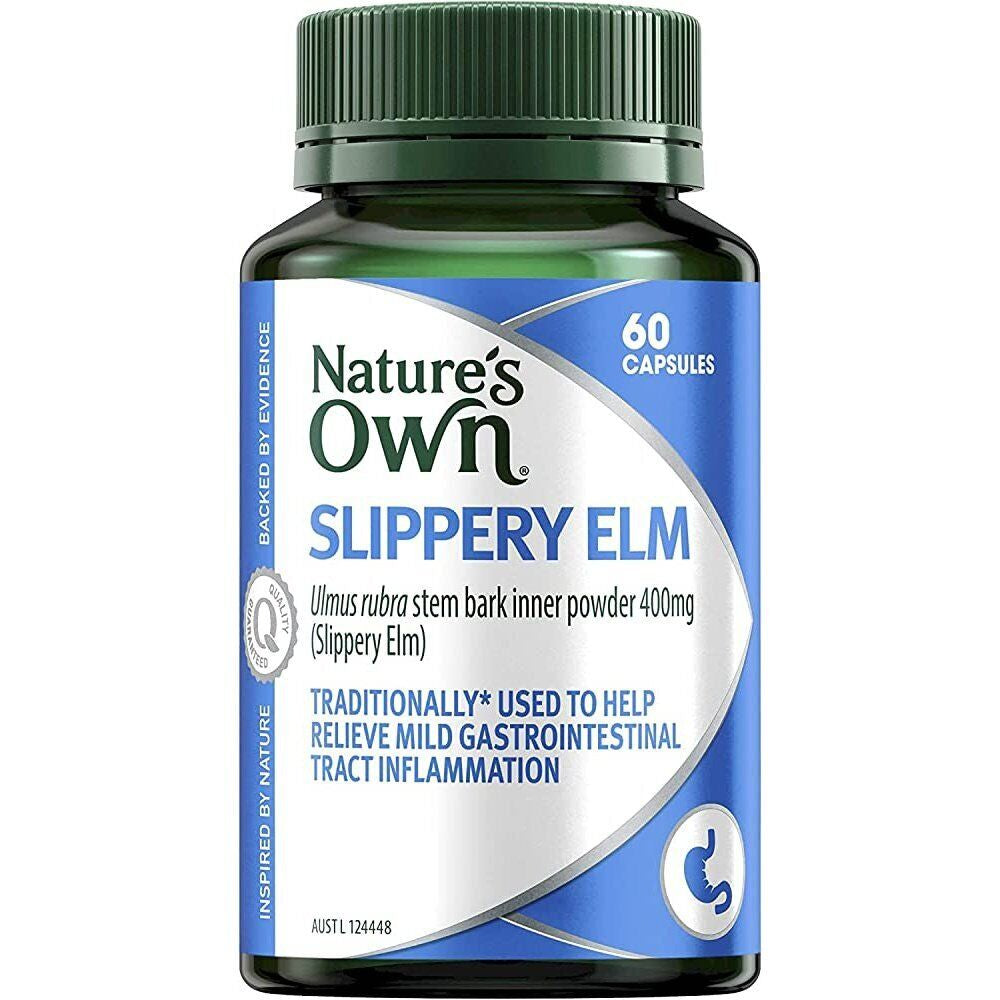 Nature’S Own Slippery Elm 400Mg 60 Capsules