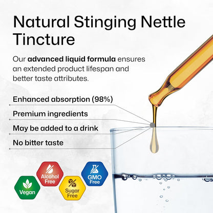 Stinging Nettle Tincture - Organic Nettle Root Extract Liquid - Urinary Health S