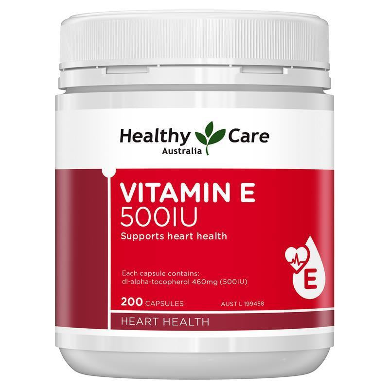 Healthy Care Vitamin E 500IU 200 Capsules