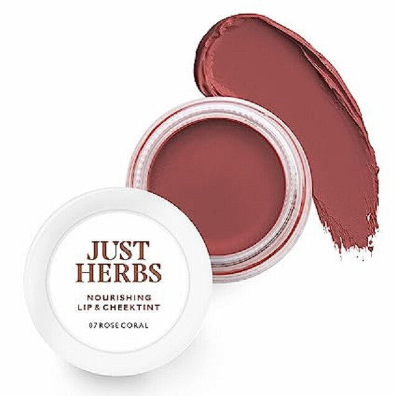 Just Herbs Nourishing Lip & Cheek Tint Blush for Women Rose Coral Shade