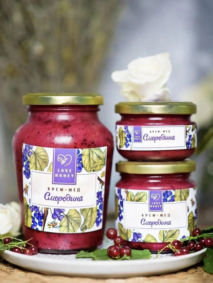 Taste Natural Organic Sweet Creamed Honey Currant Berries Blackcurrant 250 G