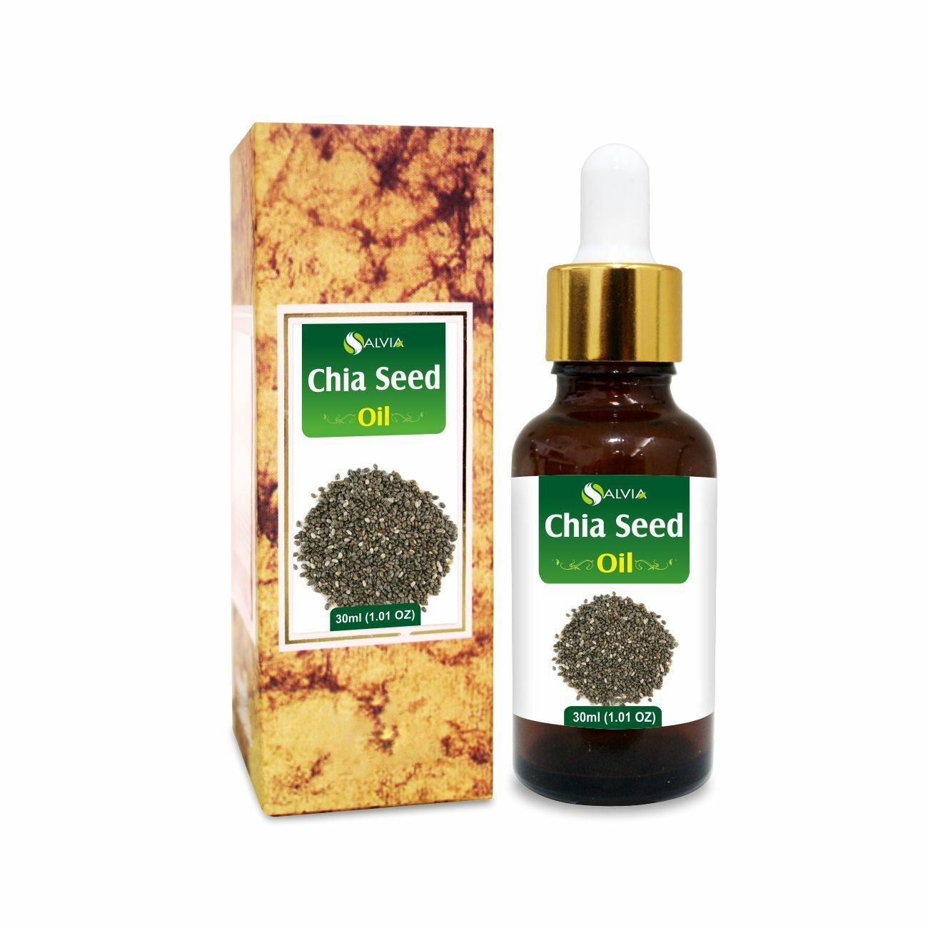 Chia Seed (Salvia Hispanica) 100% Pure & Natural Carrier Oil - [10Ml - 25 L]