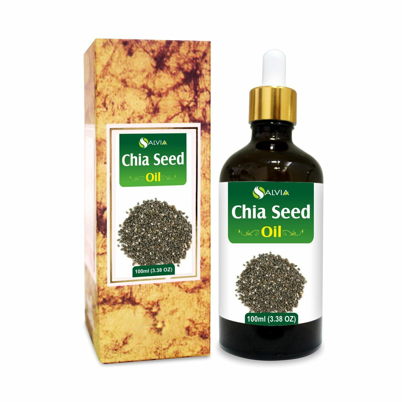 Chia Seed (Salvia Hispanica) 100% Pure & Natural Carrier Oil - [10Ml - 25 L]