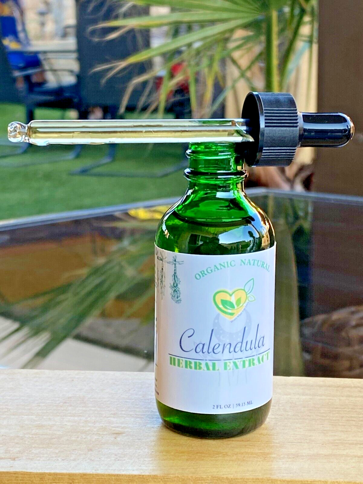 Calendula Extract Non-Alcohol Tincture Liquid Drops Digestive Skin 2 OZ Non-Gmo