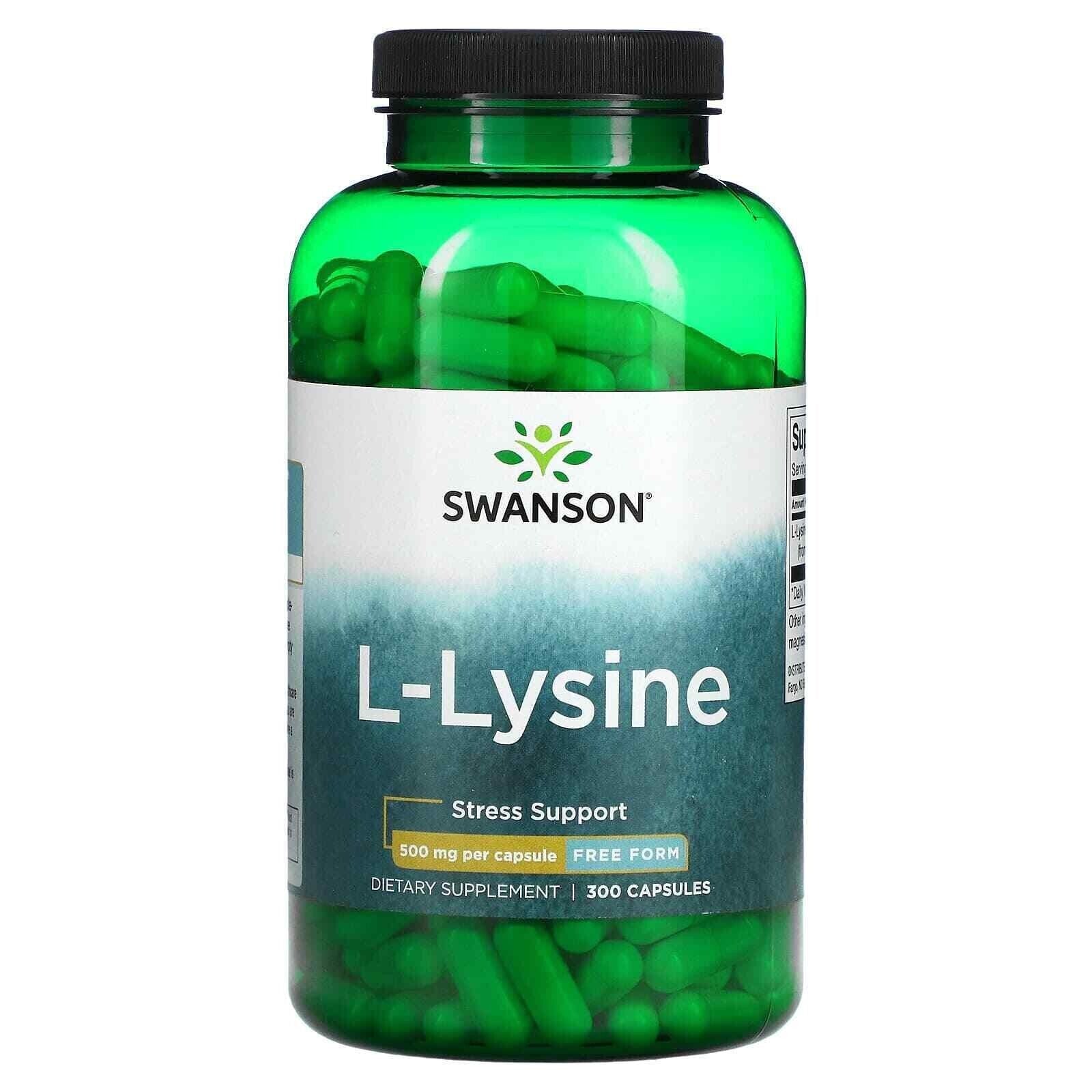 Swanson L-Lysine, 500 Mg, 300 Capsules